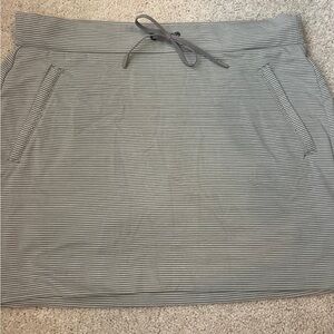 Athleta Gray Striped Mini Skort
